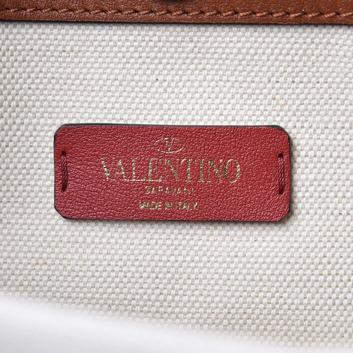 Valentino Garavani Canvas VLTN Print Large Tote Natural 7 of 9