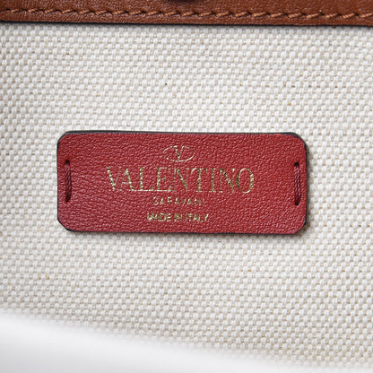 Valentino Garavani Canvas VLTN Print Large Tote Natural 7 of 9