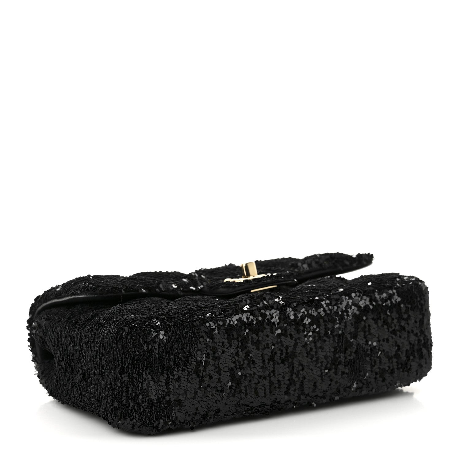 Chanel Sequin Quilted Small Single Flap Black 4 of 11