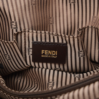 Fendi Calfskin Large Chameleon Tote Cognac Camel Black 7 of 15