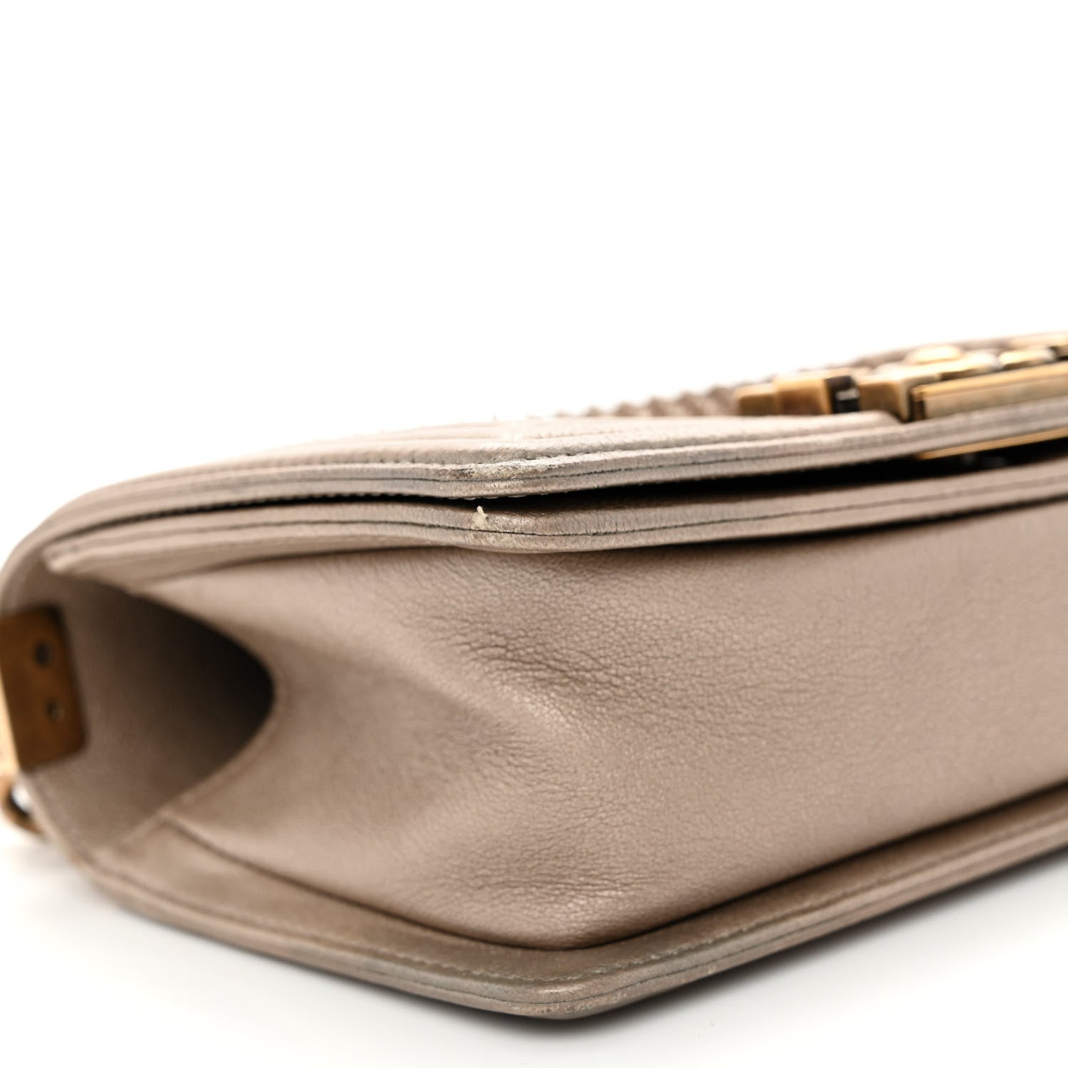 Chanel Metallic Lambskin Small Scaled Boy Flap Gold 9 of 10