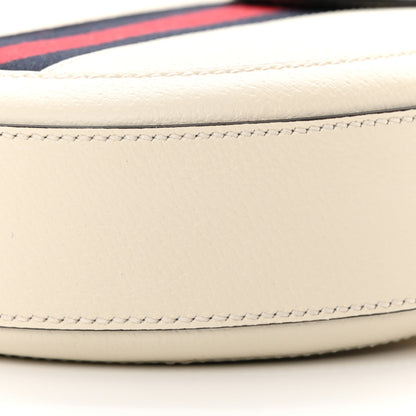 Gucci Textured Calfskin Web Mini Ophidia Round Shoulder Bag Mystic White 10 of 12