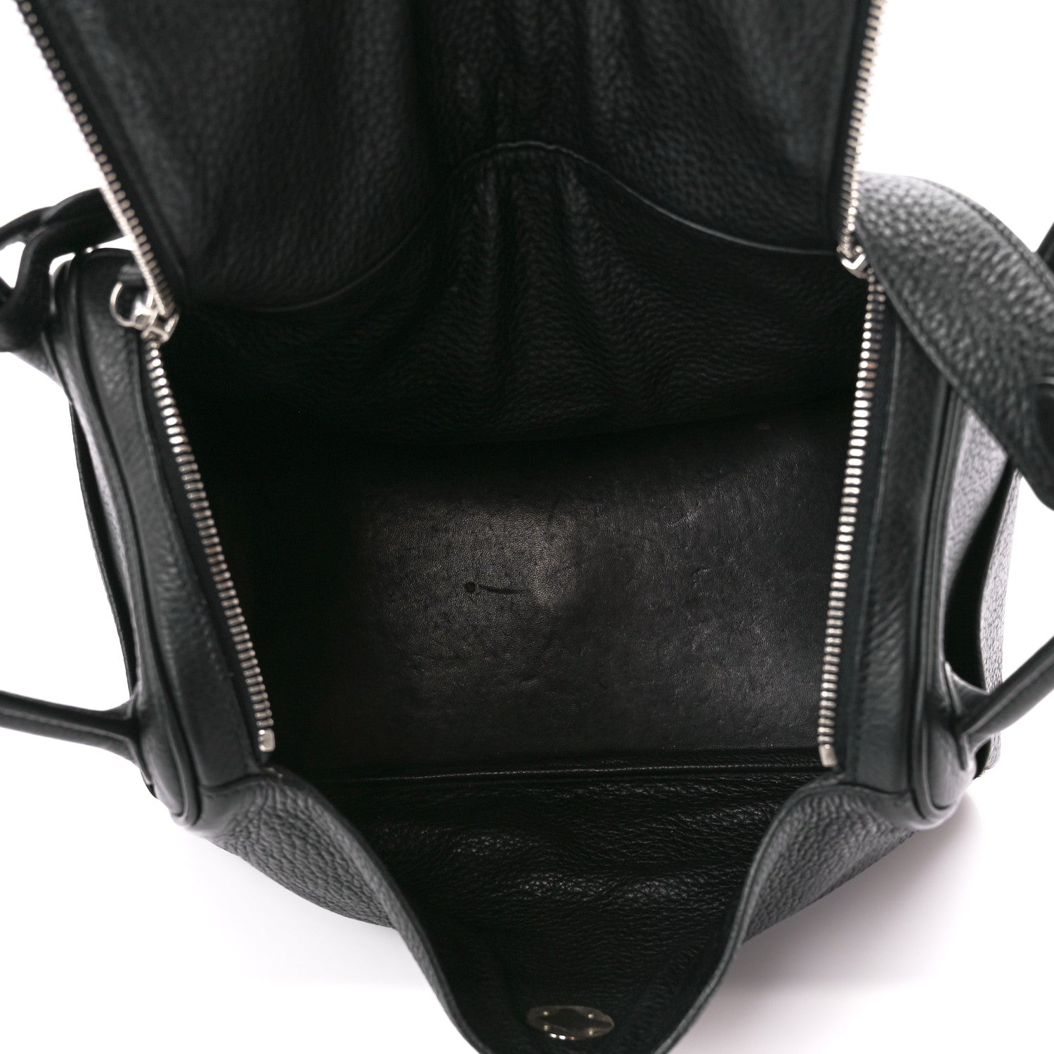 Hermes Taurillon Clemence Lindy 30 Black 5 of 13