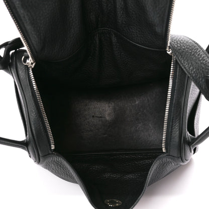 Hermes Taurillon Clemence Lindy 30 Black 5 of 13
