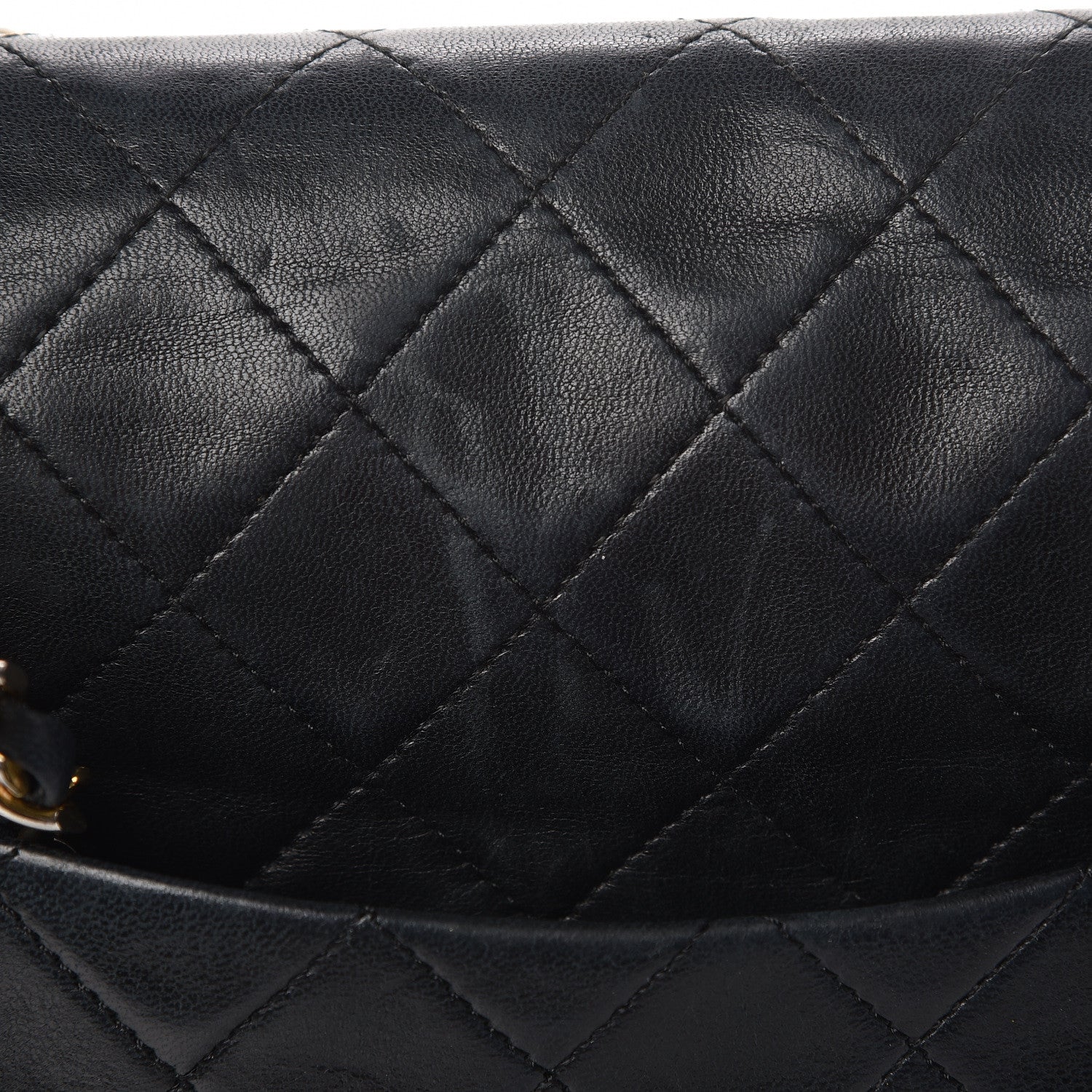 Chanel Lambskin Quilted Medium Double Flap Black 12 of 20