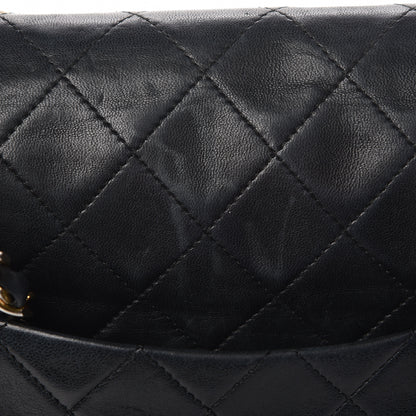 Chanel Lambskin Quilted Medium Double Flap Black 12 of 20