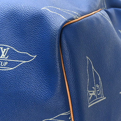 Louis Vuitton Americas Cup Keepall 45 Blue 9 of 13