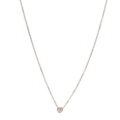 Cartier 18K Pink Gold Diamond D'Amour Heart Pendant Necklace 1 of 6