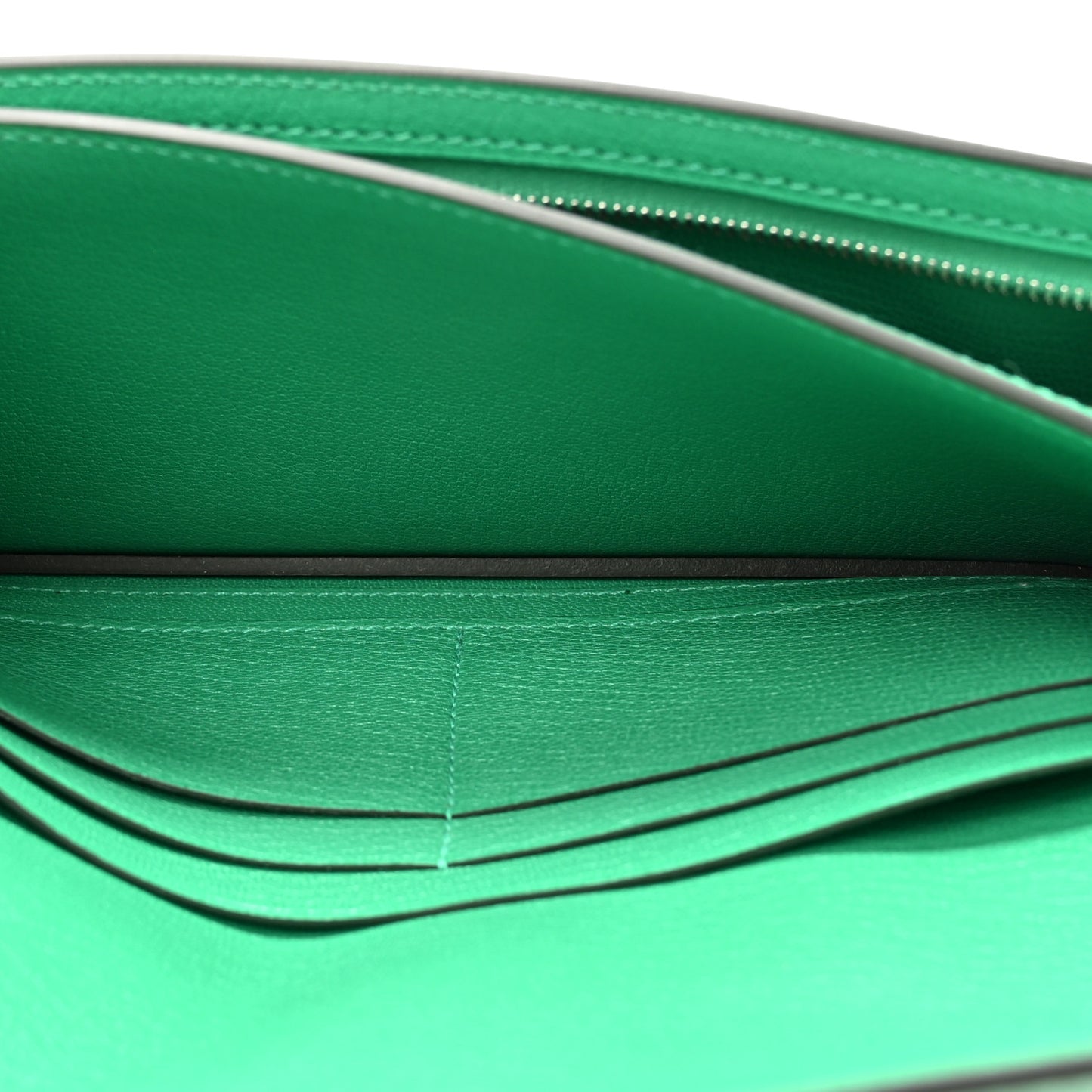 Chevre Chamkila Kelly Pocket Long Wallet Menthe