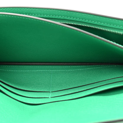 Hermes Chevre Chamkila Kelly Pocket Long Wallet Menthe 5 of 9