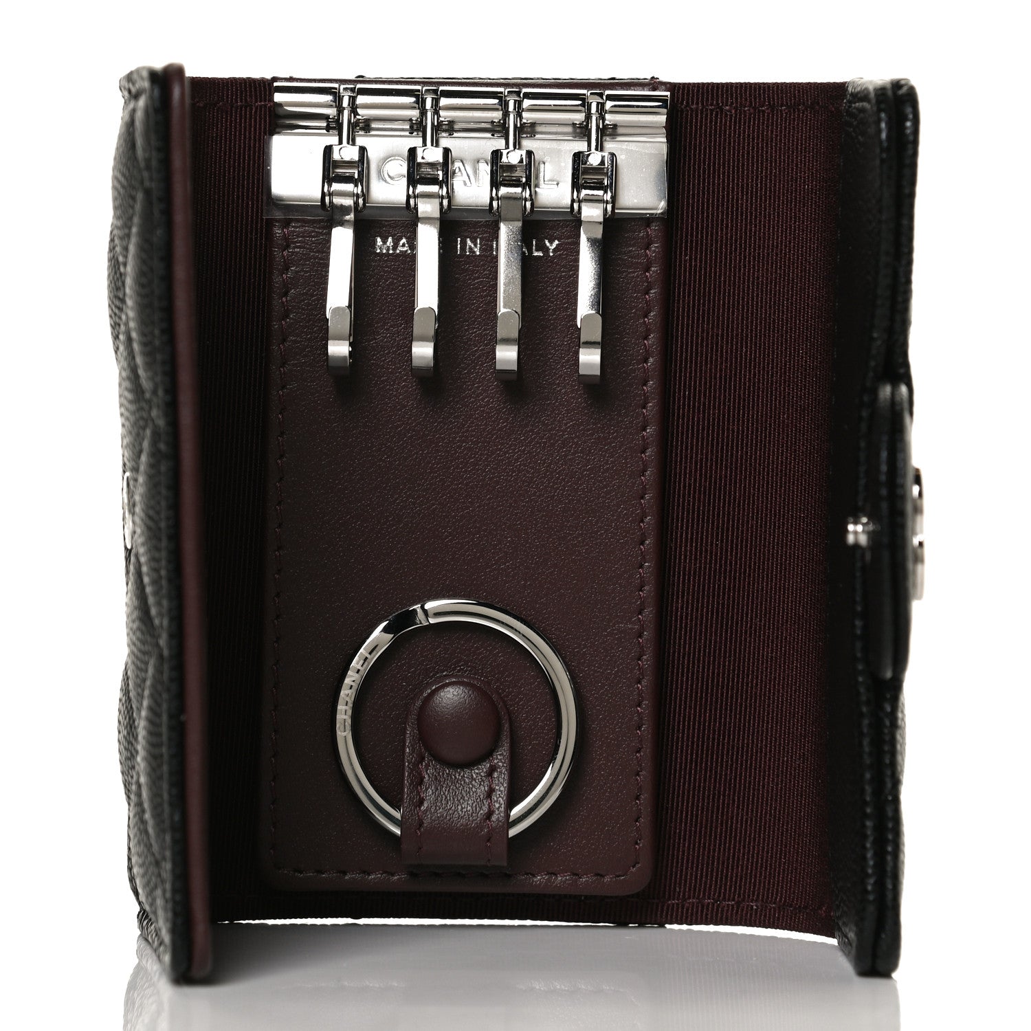 Chanel Caviar Quilted Classic 4 Key Holder Wallet Black 7 of 10