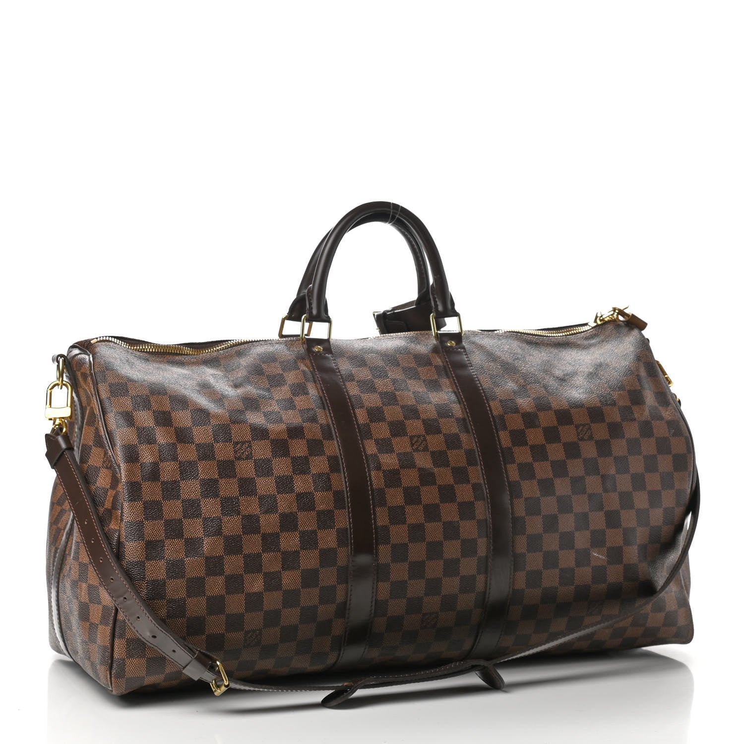 Louis Vuitton Damier Ebene Keepall Bandouliere 55 3 of 9