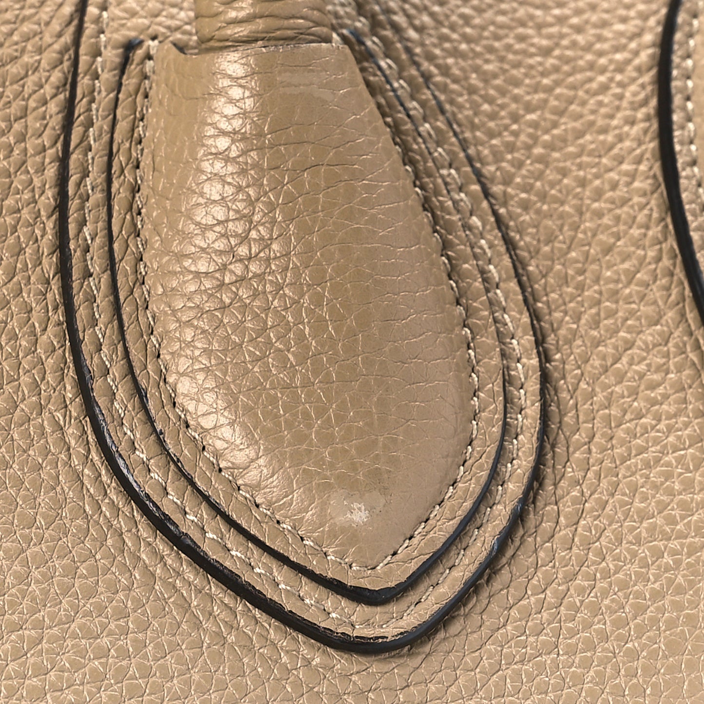 Drummed Calfskin Mini Luggage Dune