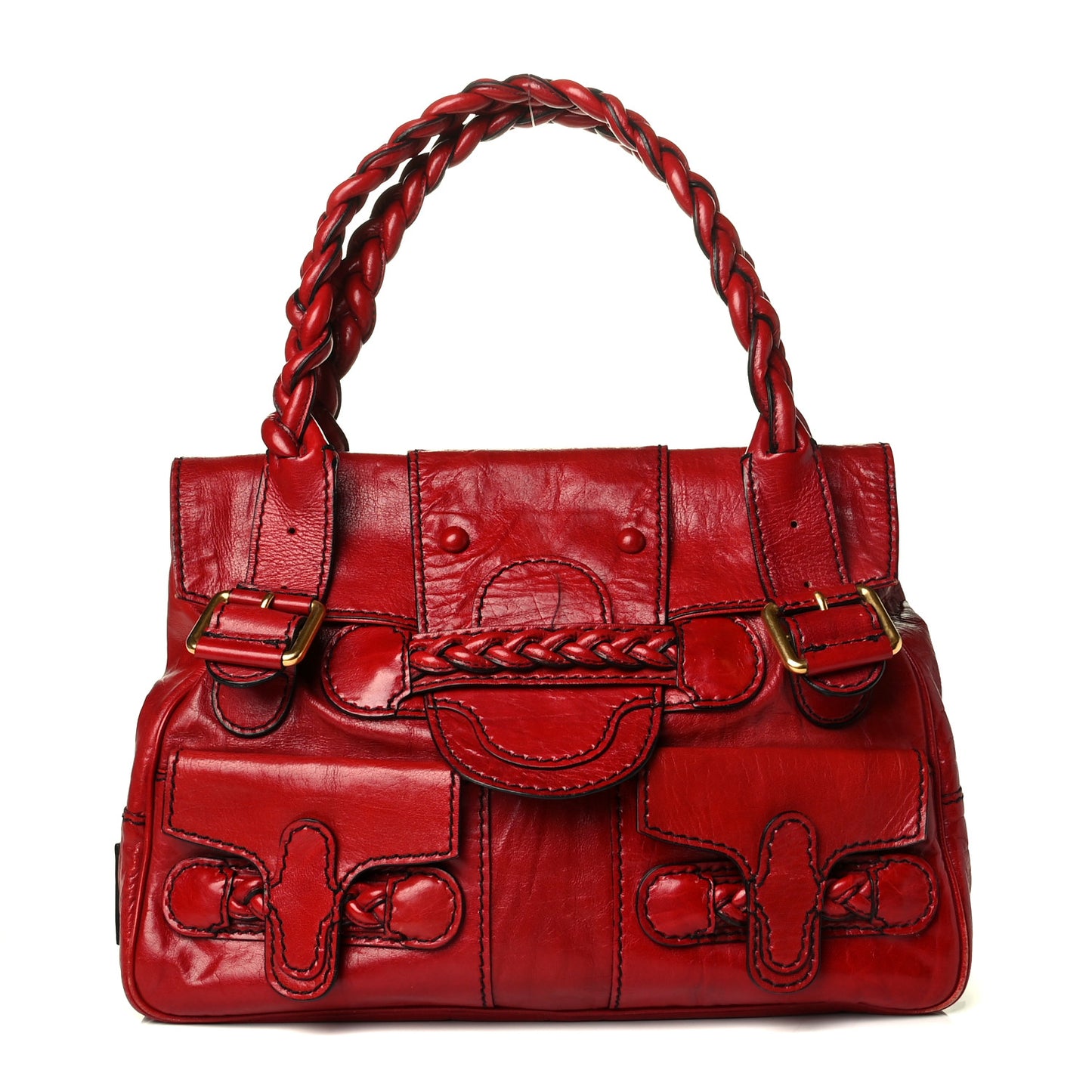 Calfskin Large Histoire Red