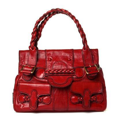 Valentino Garavani Calfskin Large Histoire Red 1 of 8