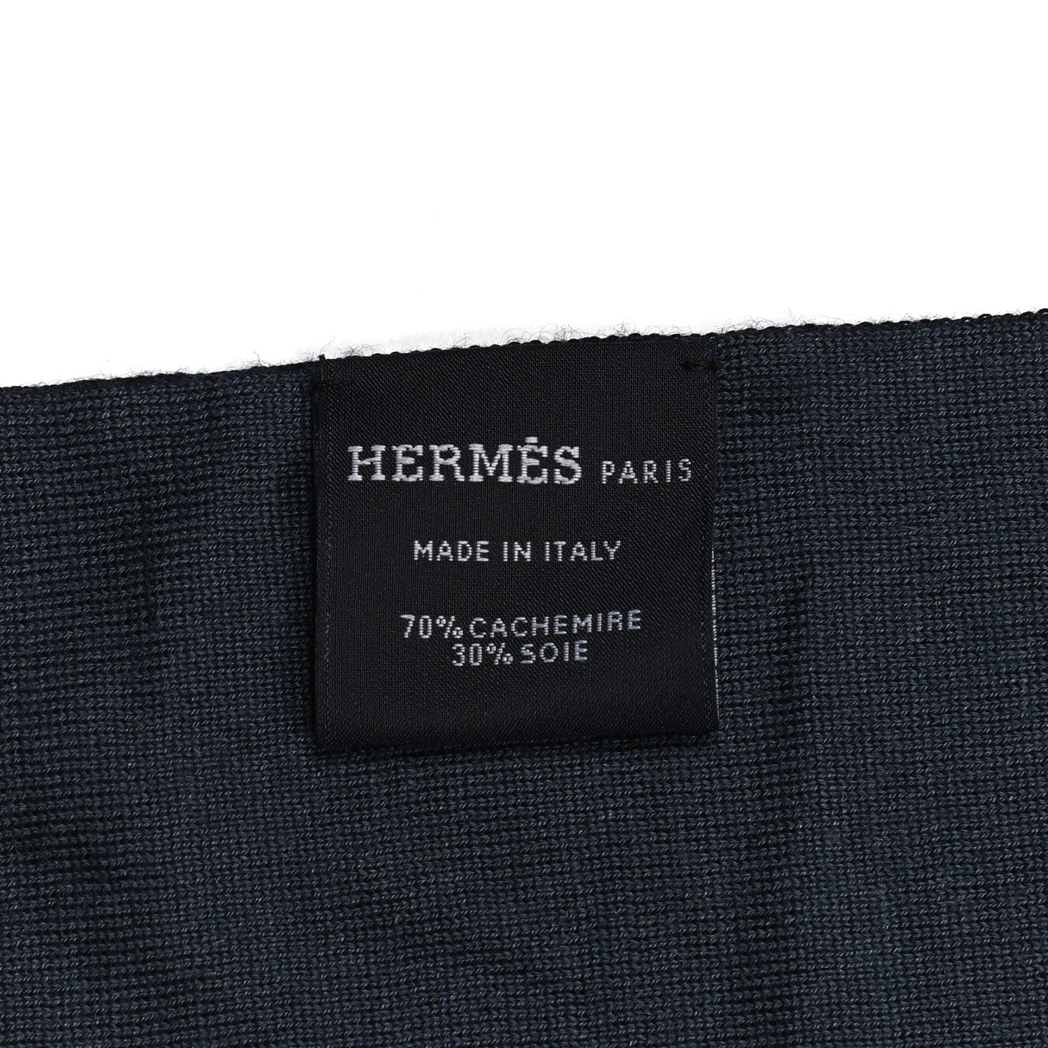 Hermes Cashmere Silk Aller-Retour Muffler Marine Ardoise 3 of 3