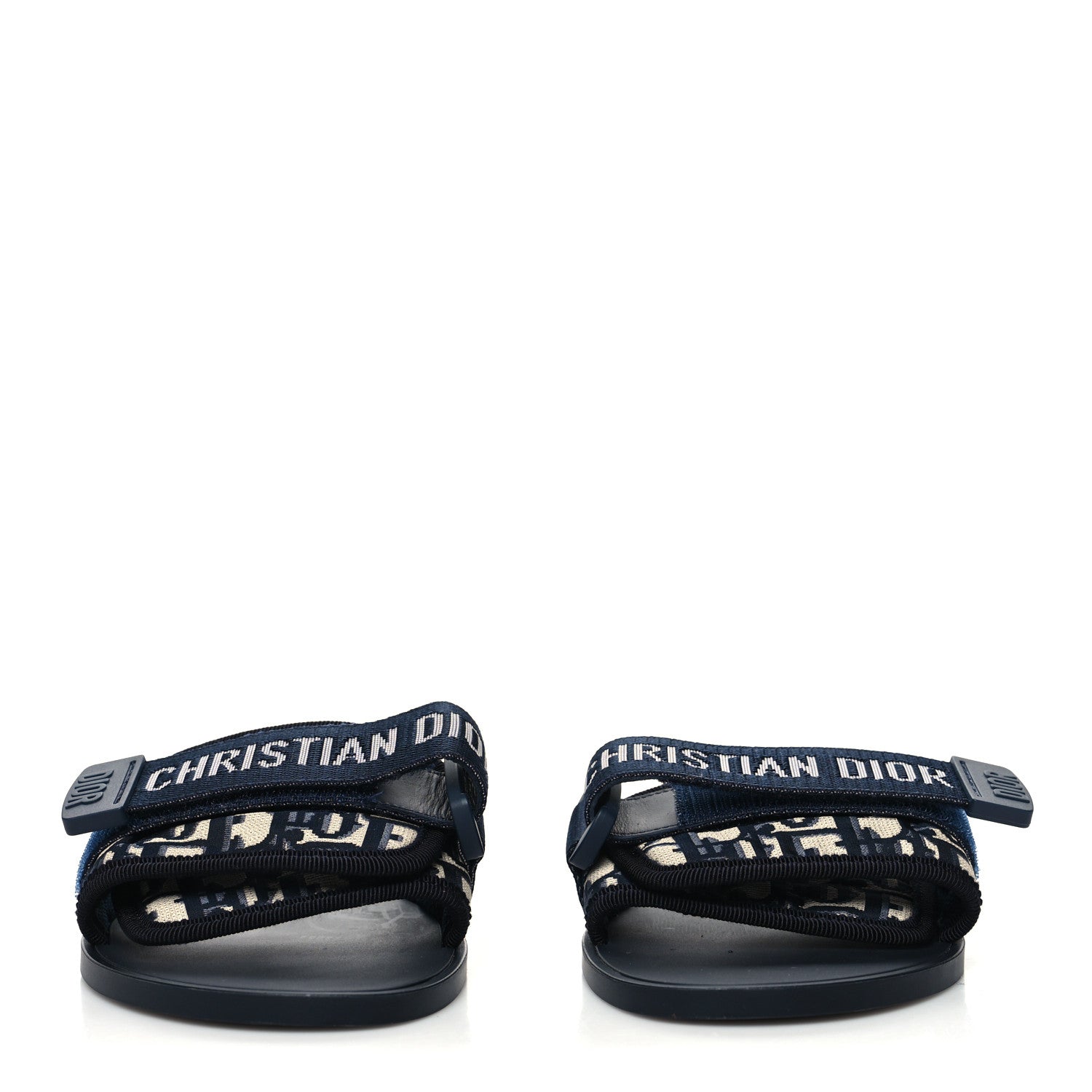 Christian Dior Nylon Oblique Dio(r)evolution Slide Sandals 36 Deep Blue 2 of 8