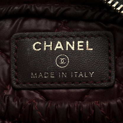 Chanel Lambskin Quilted Small Curvy Pouch Cosmetic Case Black 6 of 8