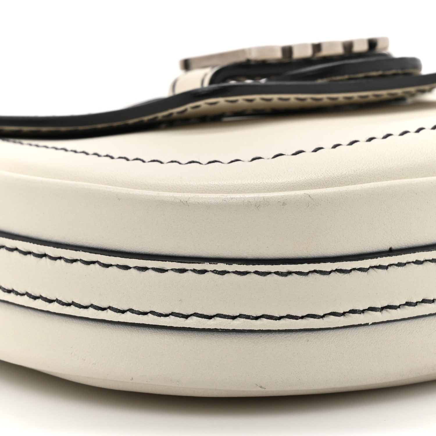 Christian Dior Calfskin Mini D Fence Saddle Bag White 10 of 16