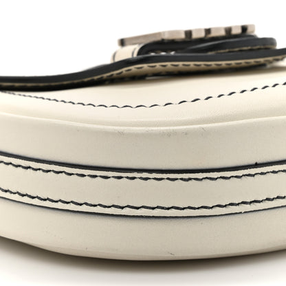 Christian Dior Calfskin Mini D Fence Saddle Bag White 10 of 16