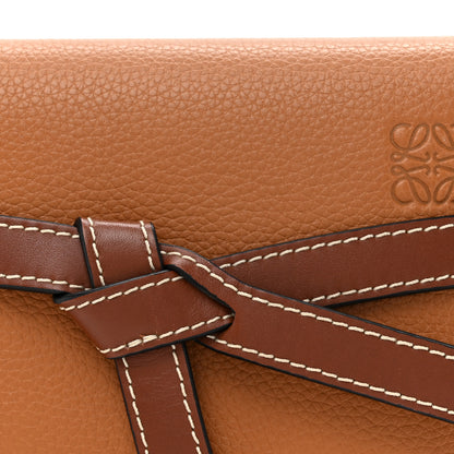 Loewe Grained Calfskin Mini Gate Crossbody Bag Caramel Pecan 8 of 10