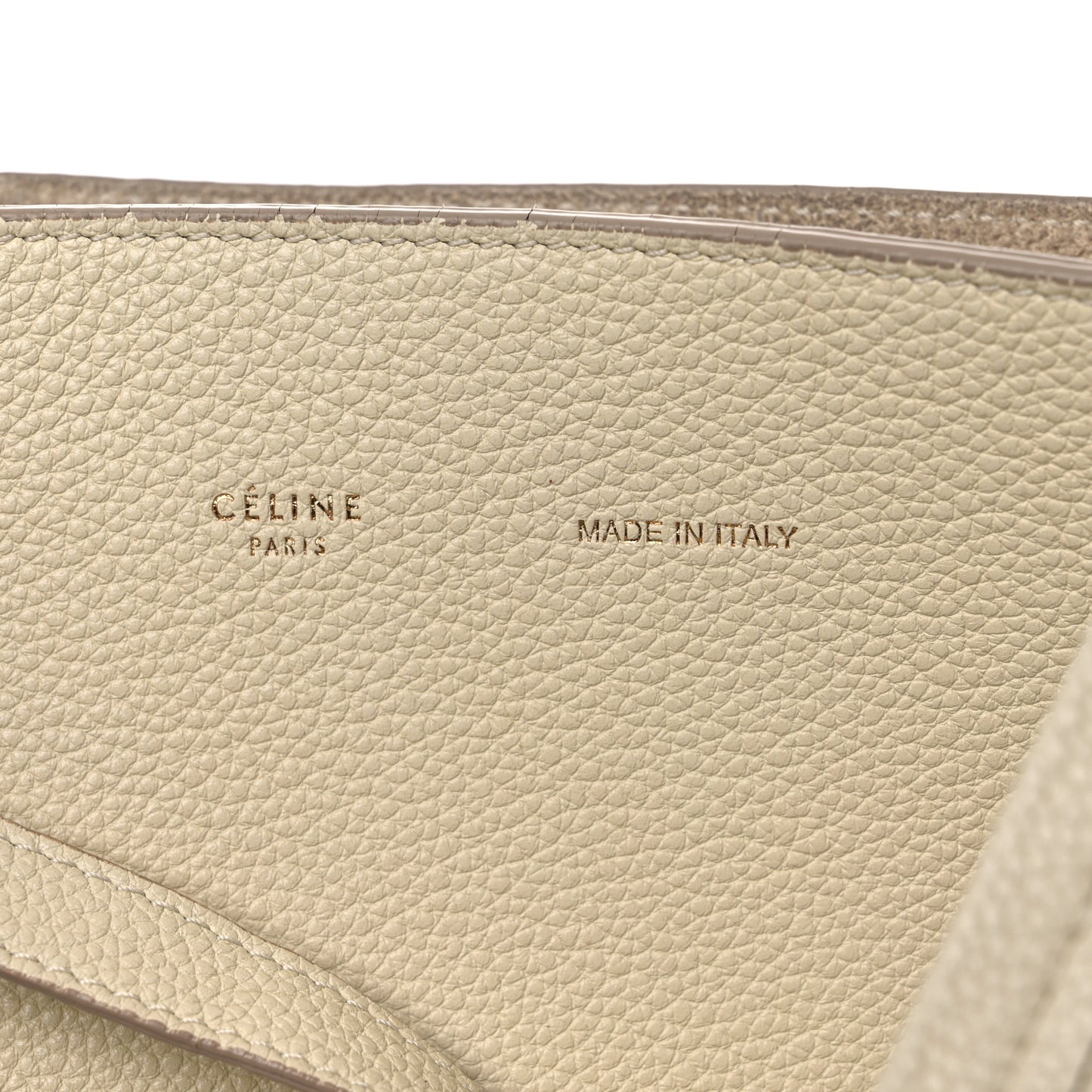 Soft Grained Calfskin Small Belt Cabas Phantom Chalk