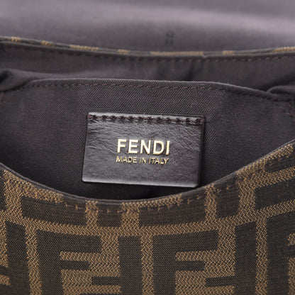 Fendi Zucca Vitello Artic Mini Messenger Bag Tobacco Castagna 9 of 13
