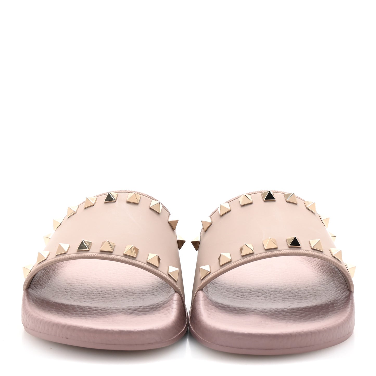 Rubber Rockstud Slide Sandals 37 Poudre