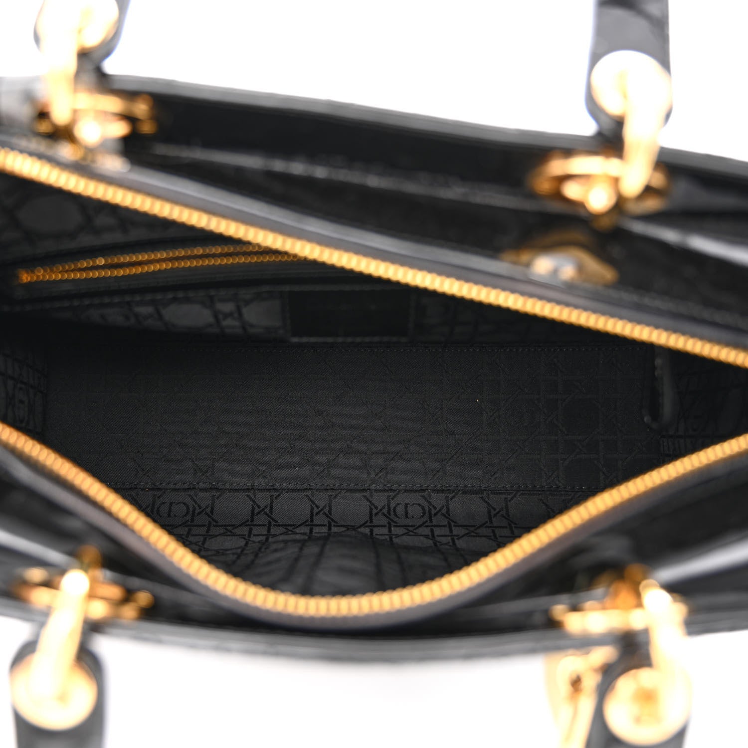 Christian Dior Patent Cannage Large Lady Dior Black 5 of 10