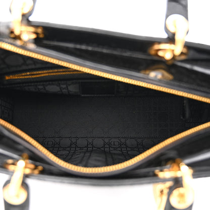 Christian Dior Patent Cannage Large Lady Dior Black 5 of 10
