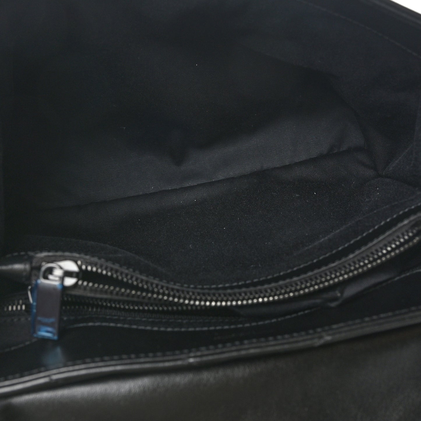 Calfskin Y Quilted Monogram Monochrome Medium Loulou Chain Satchel Black