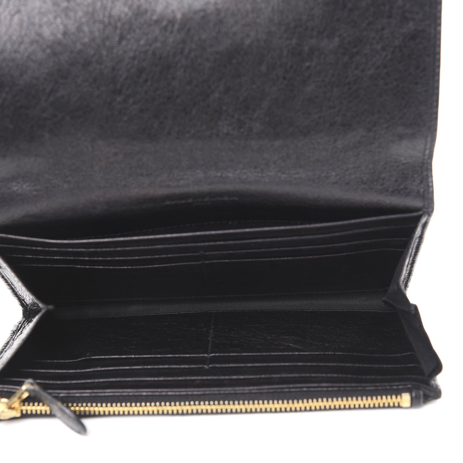 Balenciaga Agneau Giant 12 Gold Hardware Money Wallet Black 5 of 15