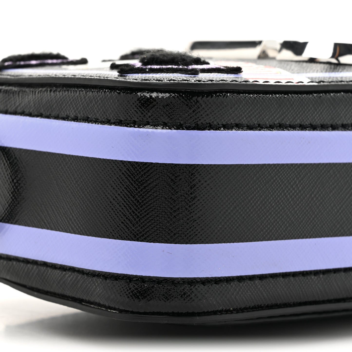 X Anna Sui Saffiano Small Snapshot Camera Bag Black Multicolor