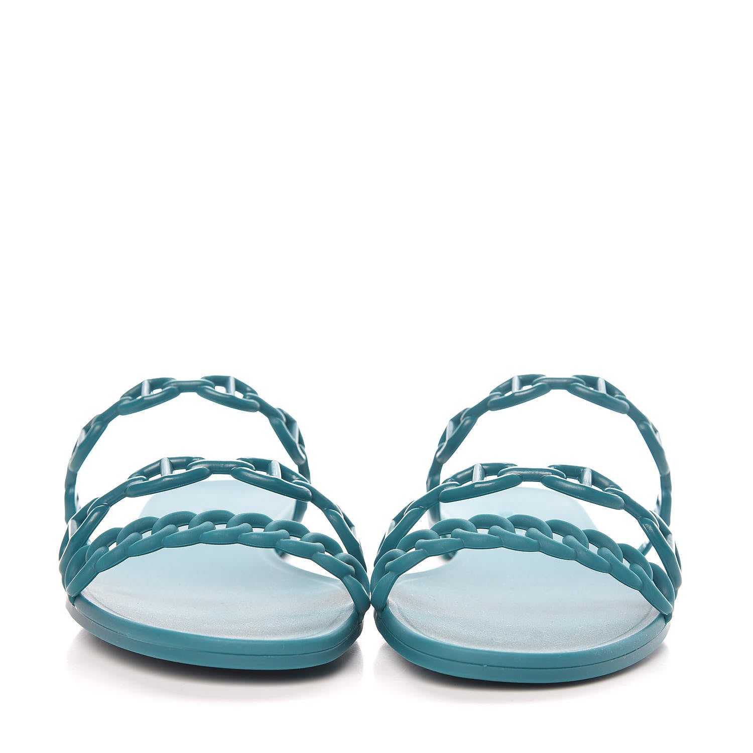 Hermes Rubber Chaine d'Ancre Rivage Sandals 36 Vert d'Ete 2 of 8