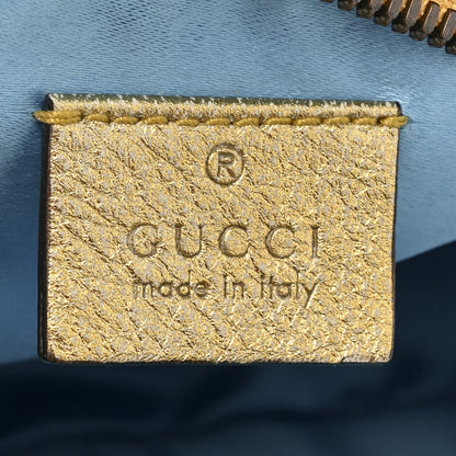 Gucci Metallic Nappa Matelasse Heart Mini GG Marmont Round Shoulder Bag Oro Vecchio Rosa 6 of 13