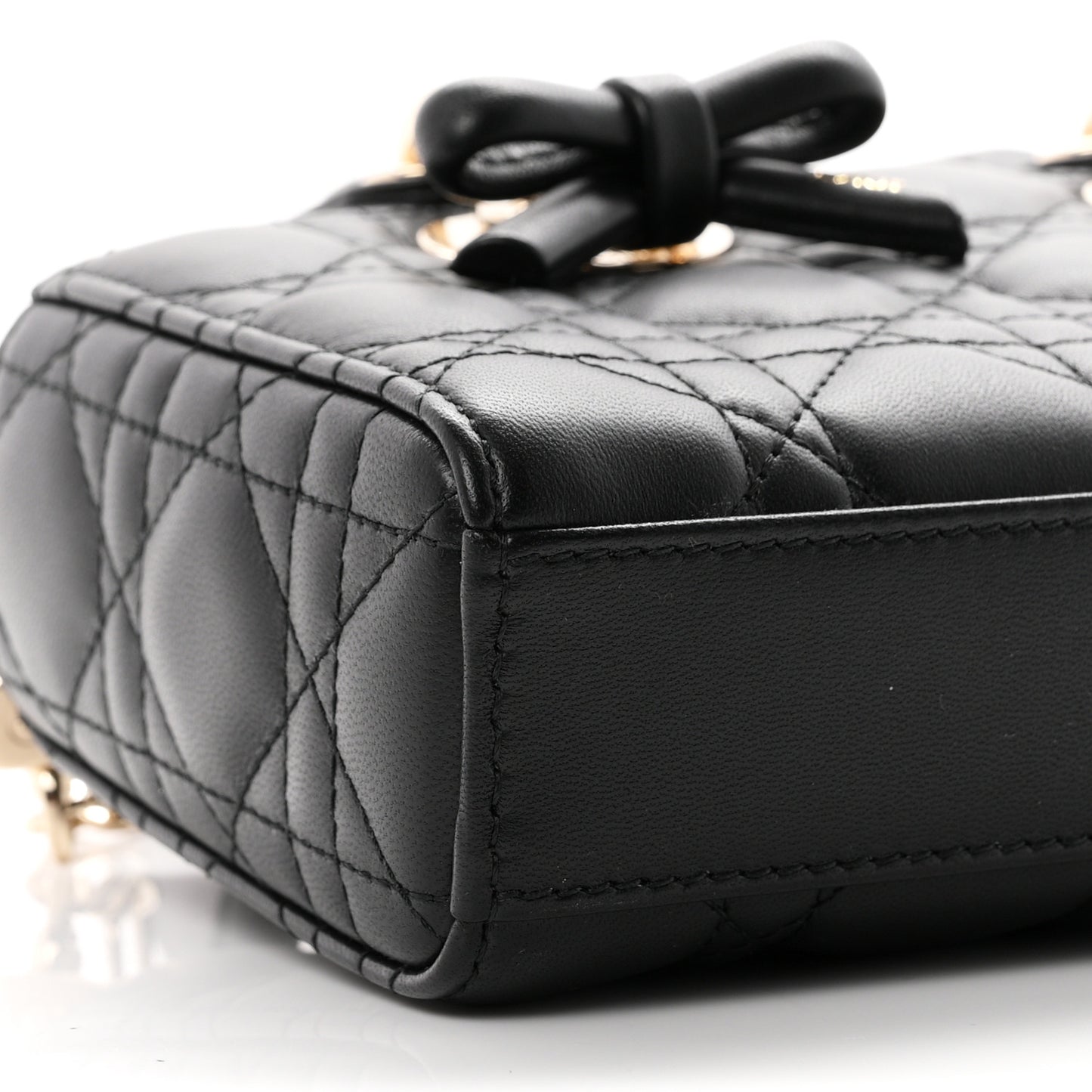 Lambskin Cannage Small Lady D-Joy Black