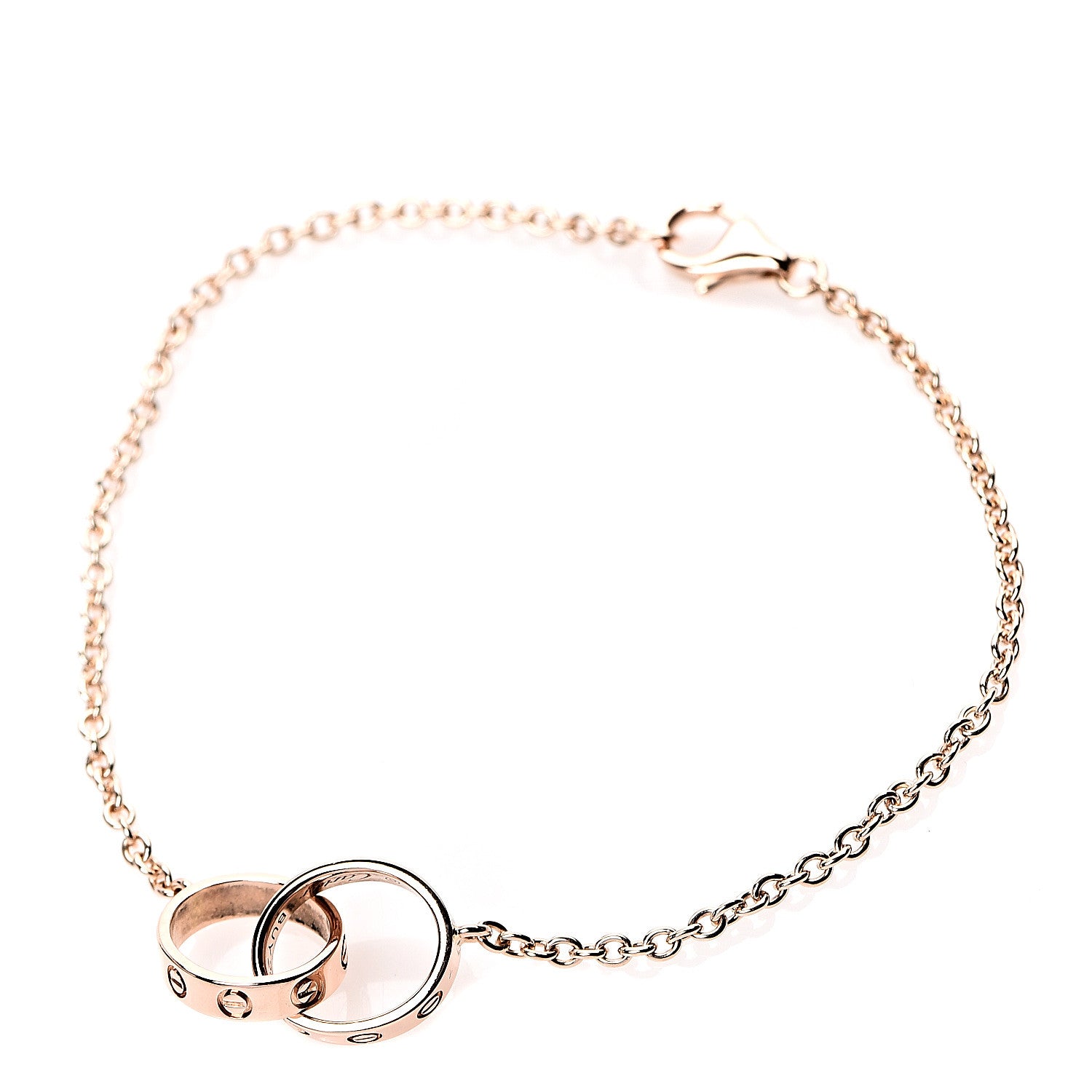 Cartier 18K Pink Gold Interlocking LOVE Bracelet 1 of 7