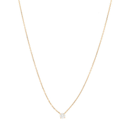 Cartier 18K Yellow Gold Diamond .29ct 1895 Solitaire Pendant Necklace 1 of 6