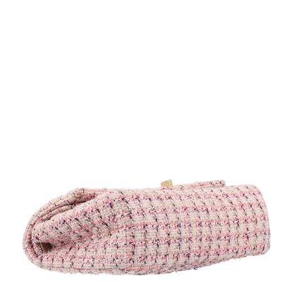 Chanel Tweed Quilted 2.55 Reissue 225 Flap Ecru Pink Multicolor 4 of 10