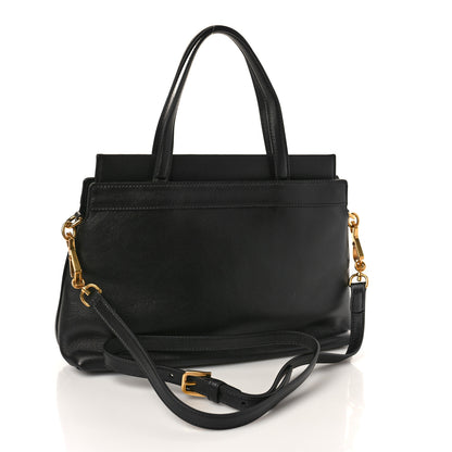 Gucci Lambskin Small Linea Matisse Top Handle Bag Black 3 of 9