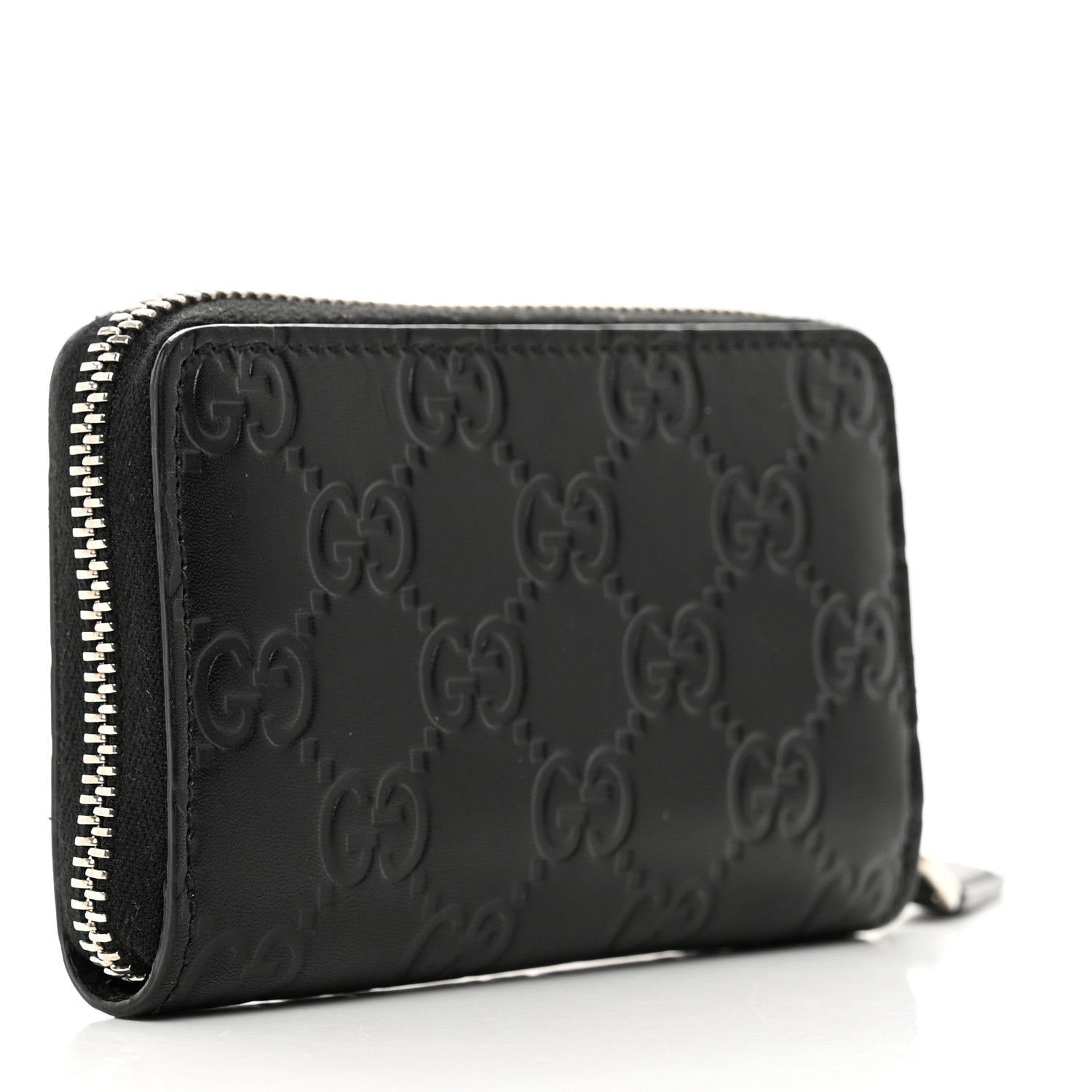 Gucci Guccissima Zip Around Card Case Black 4 of 8