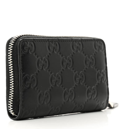 Gucci Guccissima Zip Around Card Case Black 4 of 8