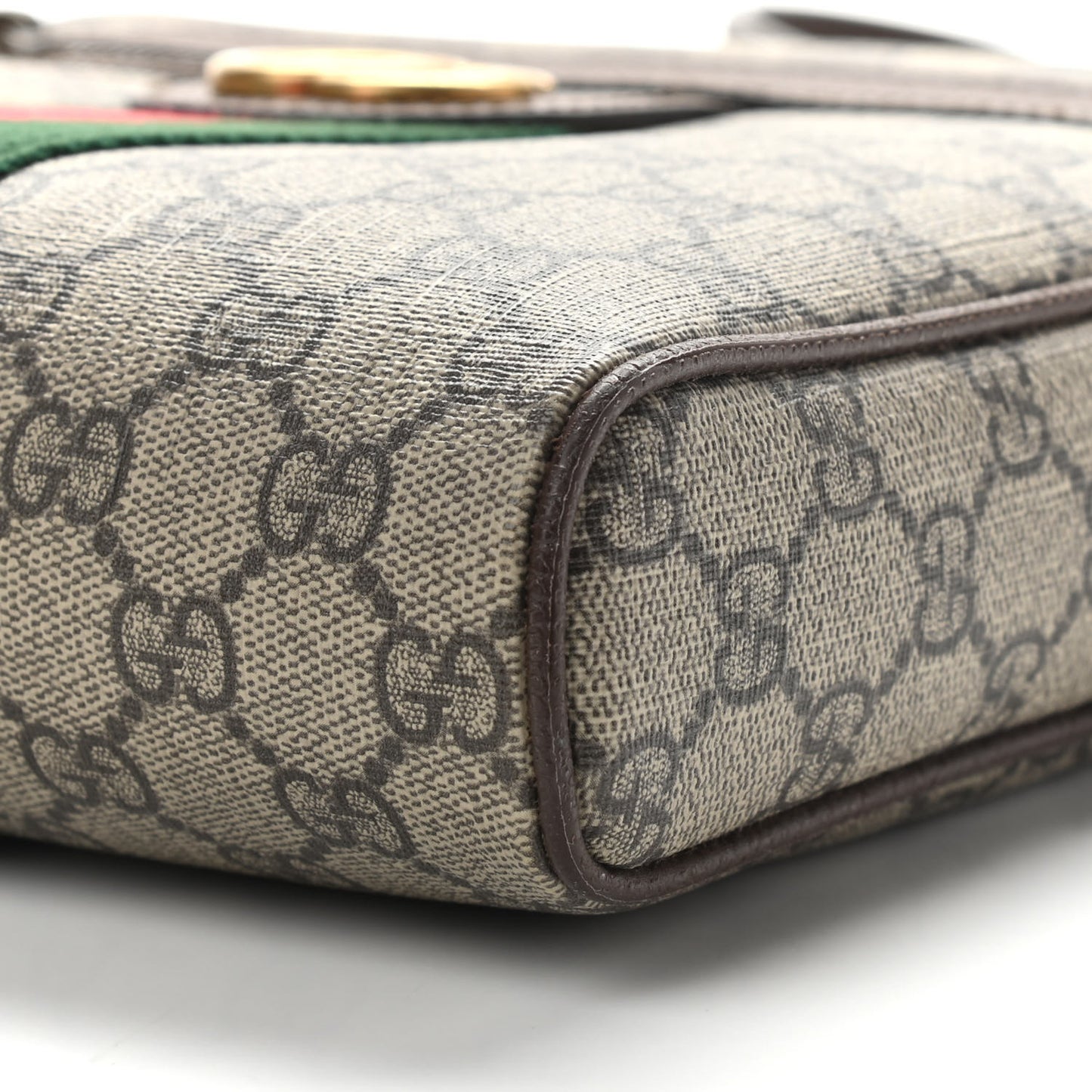 GG Supreme Monogram Web Small Ophidia Messenger Bag Brown