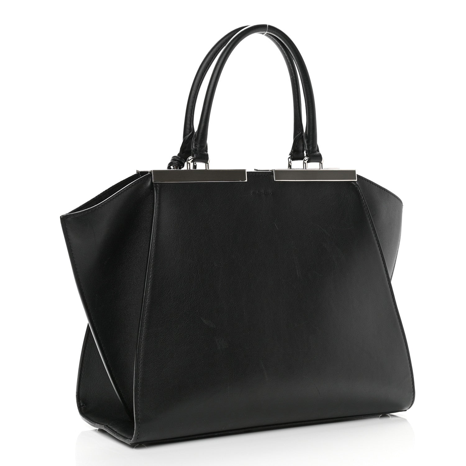 Fendi Vitello Dolce Petite 3jours Tote Black 3 of 13