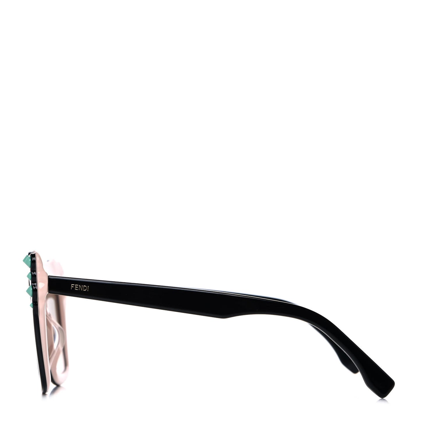 Studded Square Cat Eye Sunglasses FF 0260/S Black Pink