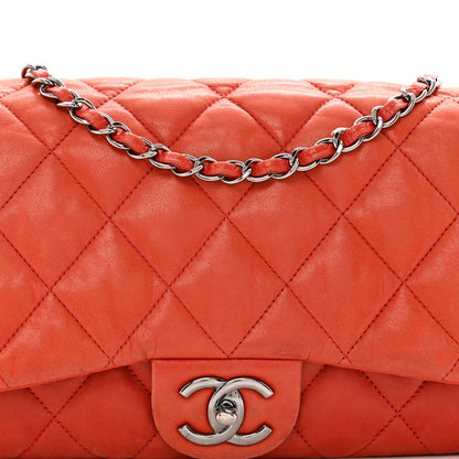 Chanel Lambskin Quilted Chanel 3 Accordion Flap Bag Red 8 of 11