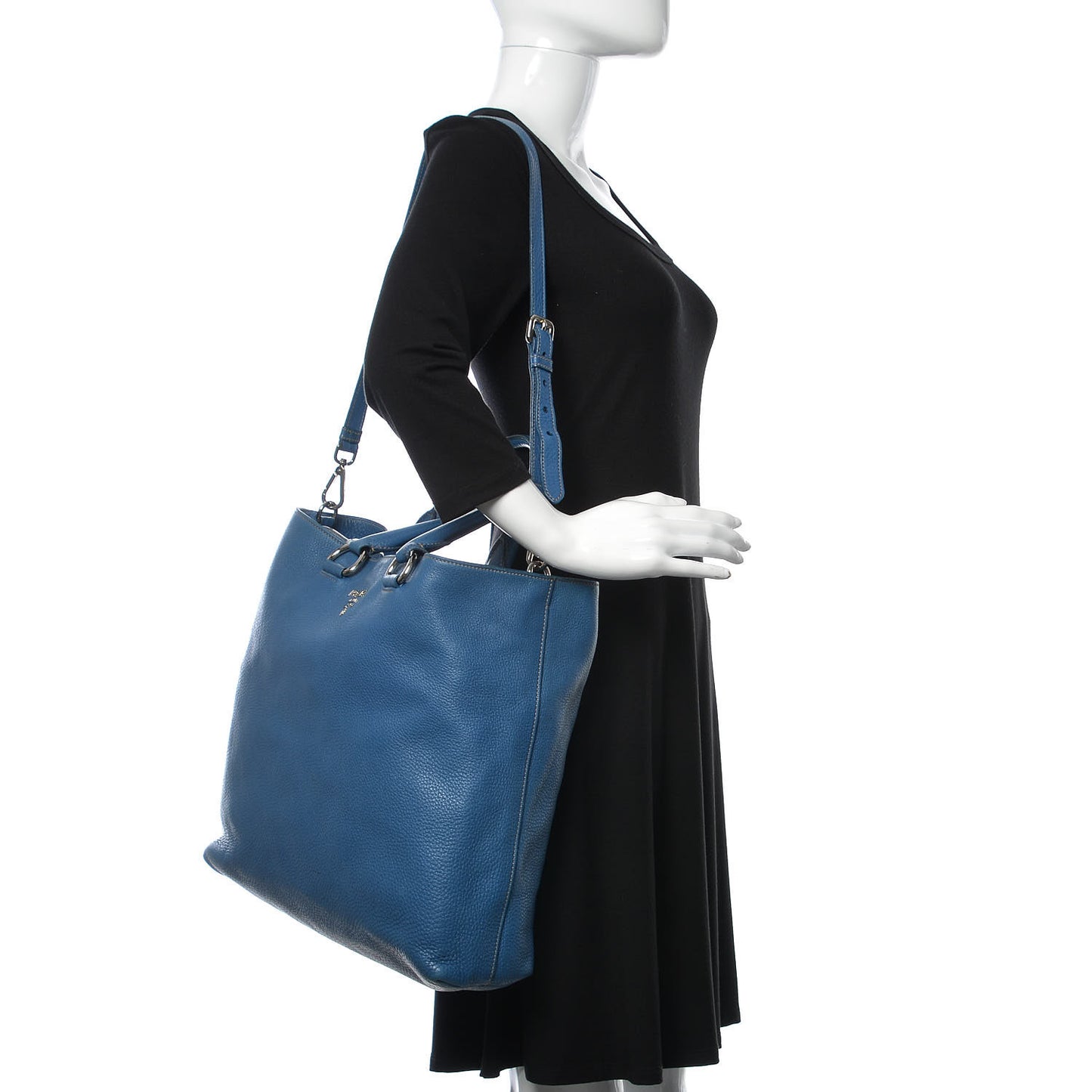 Vitello Daino Tote Cobalto