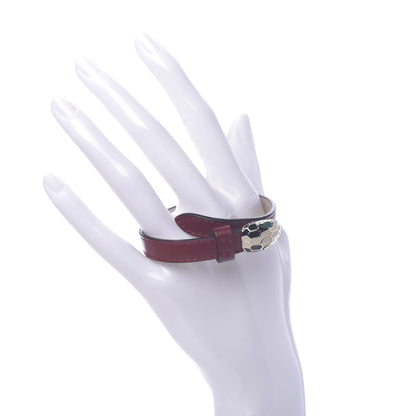 Bulgari Calfskin Serpenti Forever Bracelet Ruby Wine 2 of 6