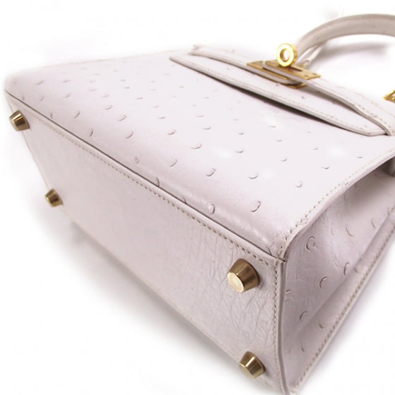 Hermes Ostrich Mini Kelly White 6 of 11