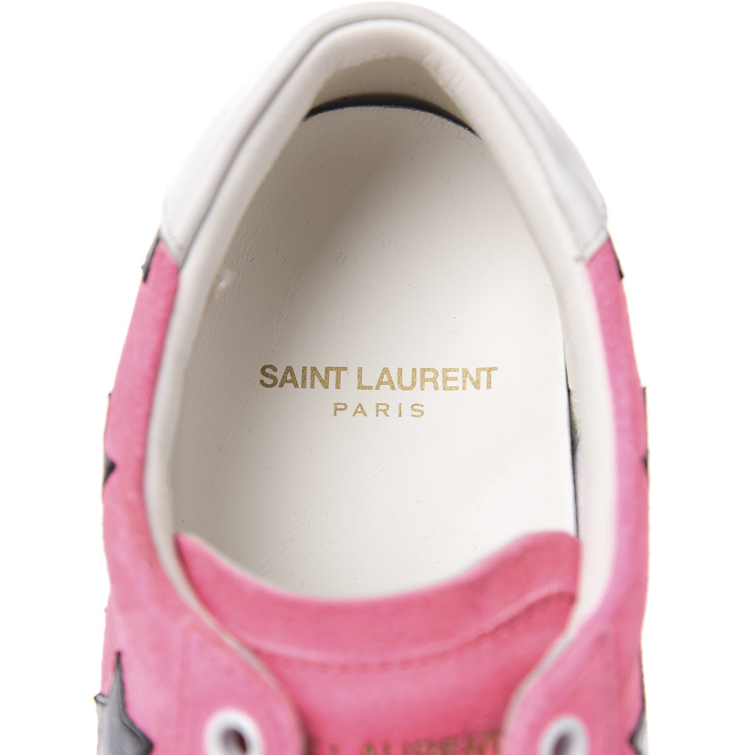 Saint Laurent Suede Star Court Sneakers 37 Pink Black 6 of 9